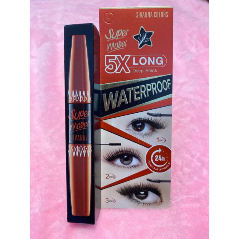 SIVANNA MASCARA-SIVANNA COLORS SUPER MODEL-MASCSRA 5X LONG WATERPROOF-MASKARA SIVANNA ORIGINAL-MASKA