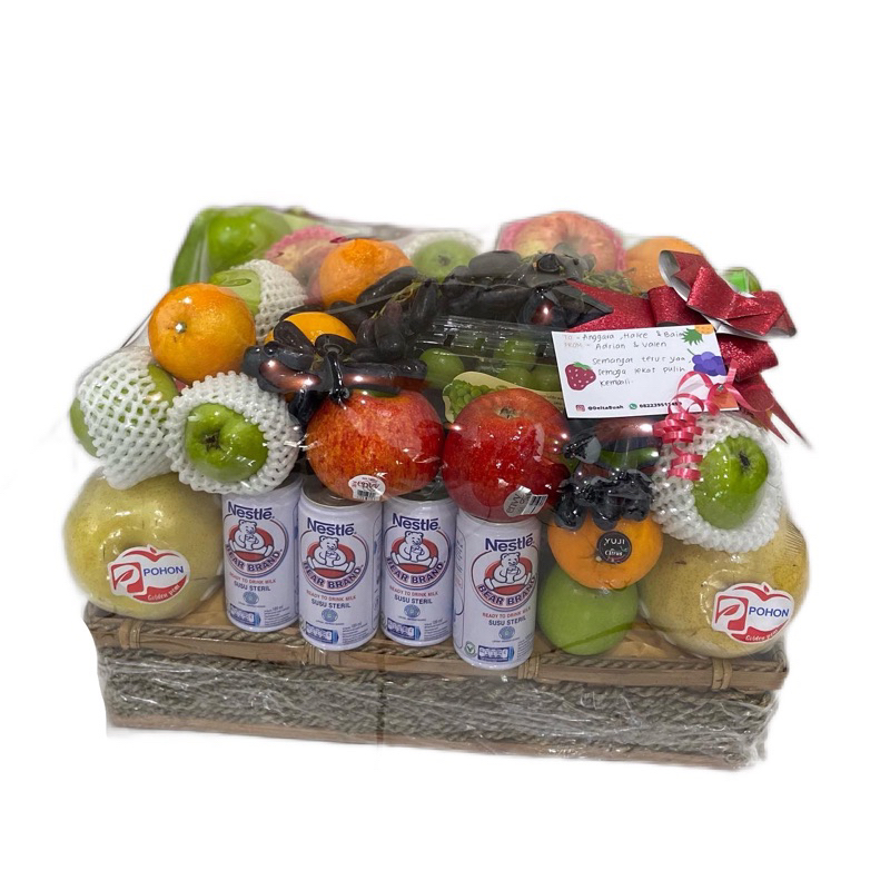 

(bisa order dadakan) JUMBO XXL same day delivery hampers buah premium hantaran buah parcel parsel buah segar ukuran besar premium