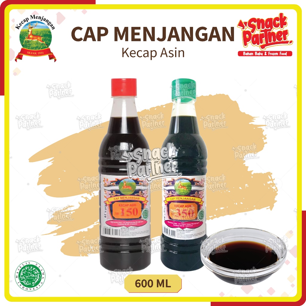 

CAP MENJANGAN - KECAP ASIN 600 ML (No. 150 | 350) - Salty Chinese Soy Sauce 600ML