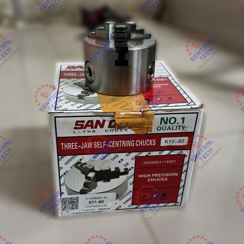 Chuck Bubut 3" 3 Jaw / K11-80 Claw Bubut 3 Jaw / Catok Kepala Bubut 3 Inch