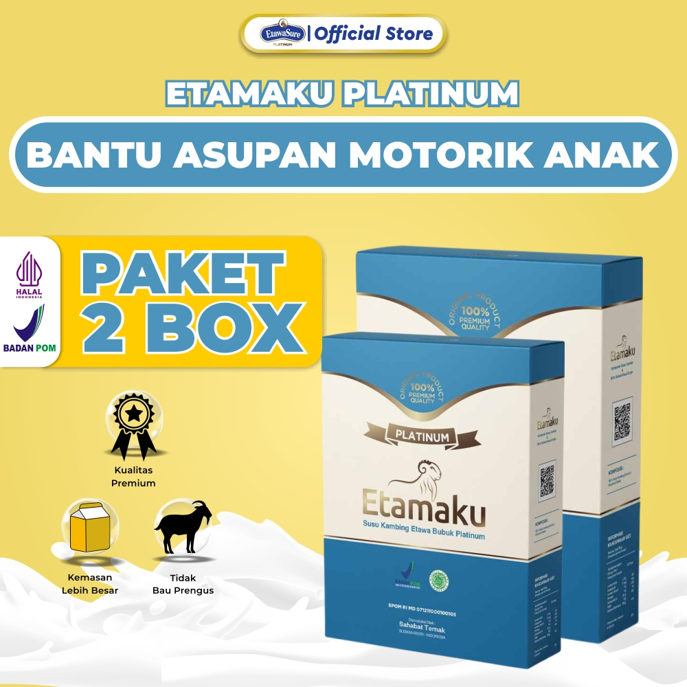 

Susu Kambing Etawa Etamaku Untuk Asam Lambung dan Pencernaan Susu Etawa Original Paket 2 Box