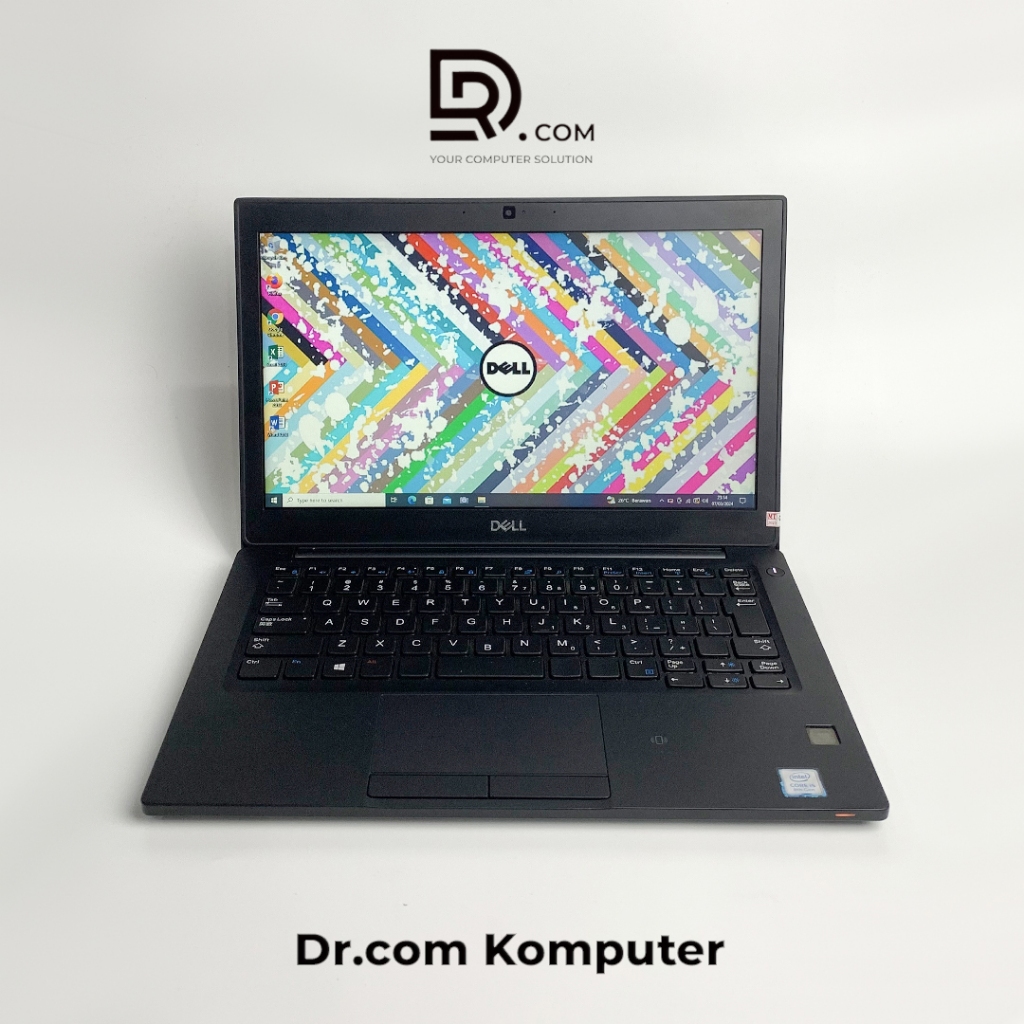 Laptop Dell Latitude 7290 Core i5-8250U  Fingerprint 100% GARANSI FULL BLACK
