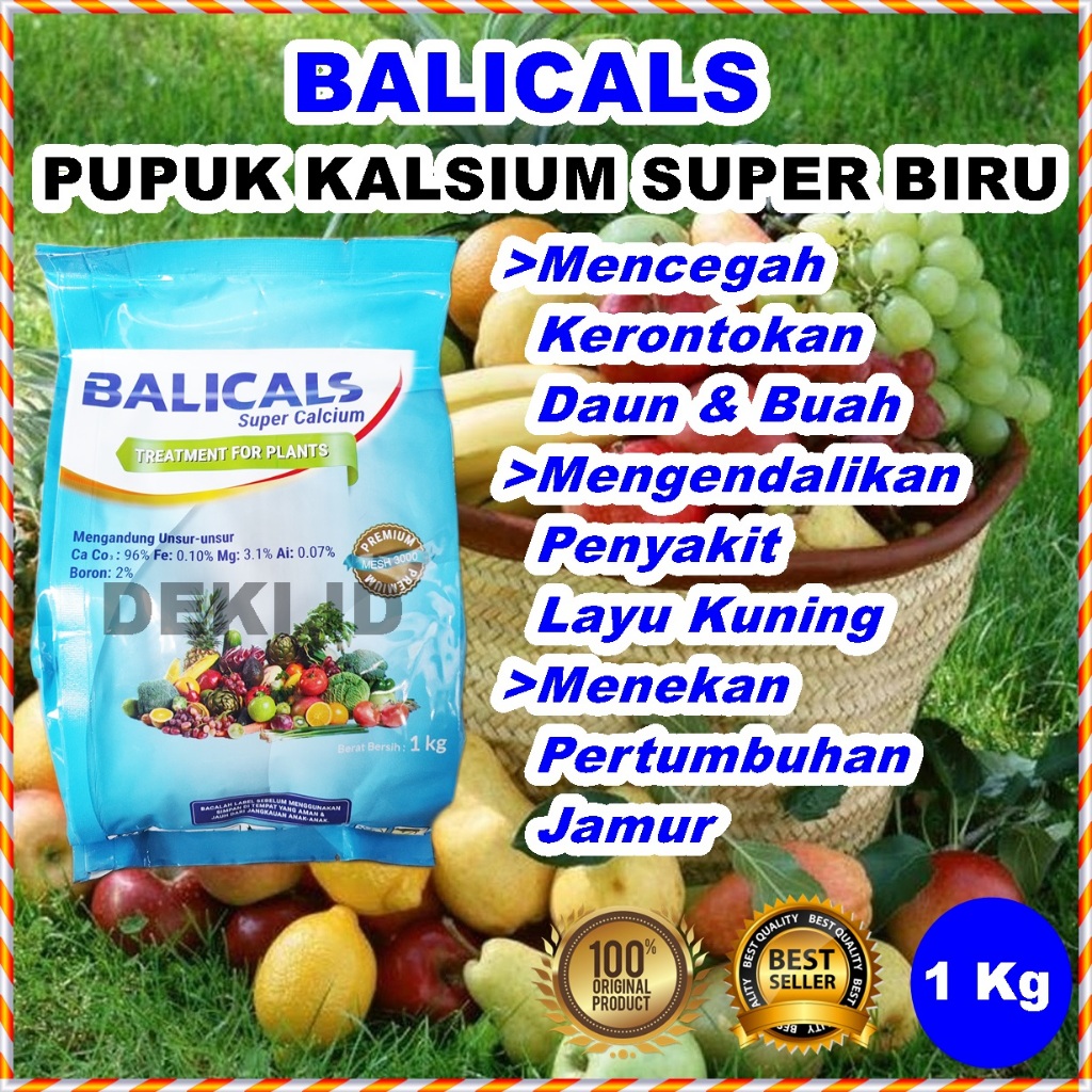 Balicals 1 Kg Pupuk Kalsium Super Biru Plus Magnesium Boron Calsium Fertilizer Penambah Rasa