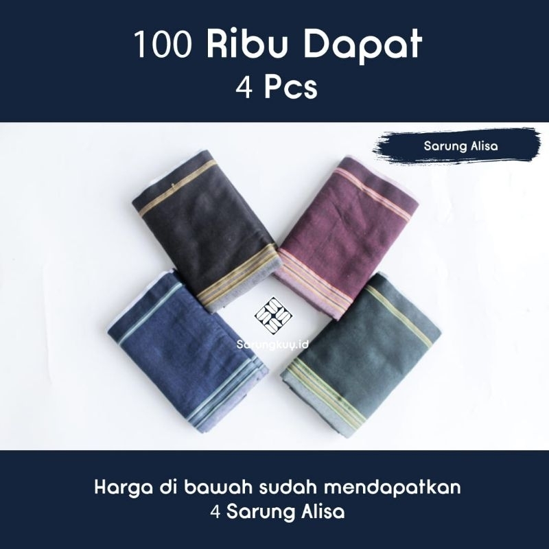[100 ribu dapat 4] Sarung Tenun Alisa | Sarung murah Dewasa Paket THR