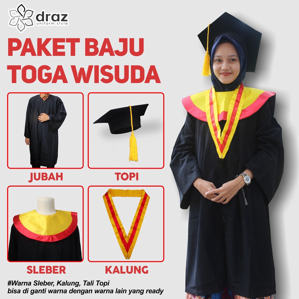 ART F34L Paket Toga Wisuda Jual Paket Toga Wisuda Paket Perlengkapan Wisuda Paket Toga Wisuda Satuan
