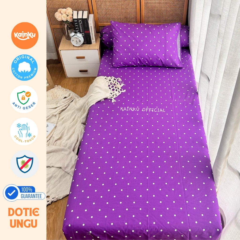 SPREI SEPREI KATUN MOTIF DOTTIE DOTIE POLKADOT GROW STAR KINTAKUN BEST SELLER UKURAN 160x200 180x200