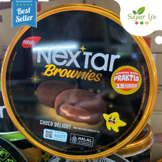 

NEXTAR Nabati Brownies Chocolate Delight 171 Gram / Kaleng Biskuit Cokelat Kue Kering Rasa Coklat Nastar Cemilan Instant