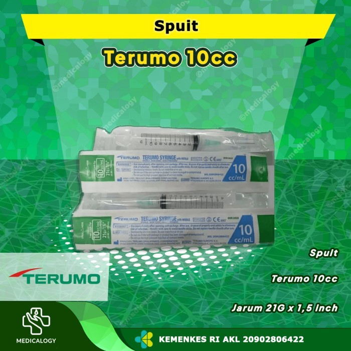 Spuit Terumo 10 cc 10ml Disposable Syringe dengan jarum 100 pcs