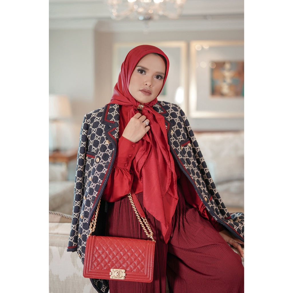 Lavish Monogram Silk - XL- Rose (default)