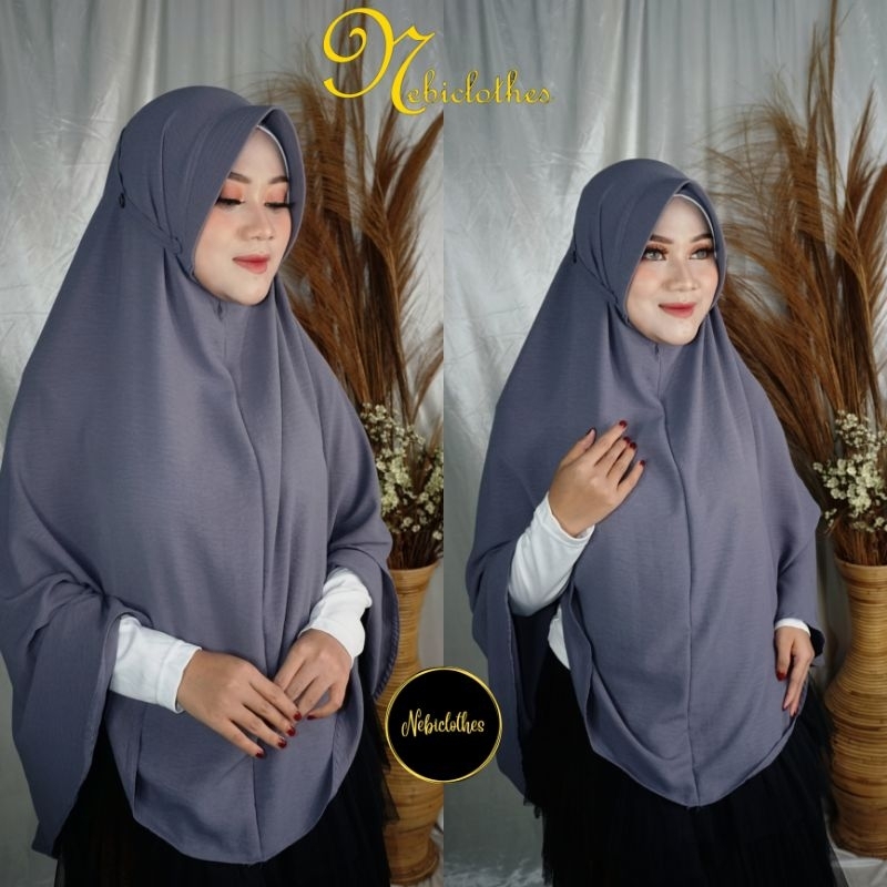 Hijab syar'i Bergo Pet Cringkle ( Kerudung Panjang Bergo - Jilbab Panjang Bergo)