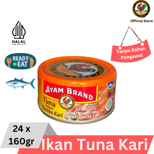 

Ayam Brand - Ikan Tuna Kaleng Kari 24 pcs 160gr