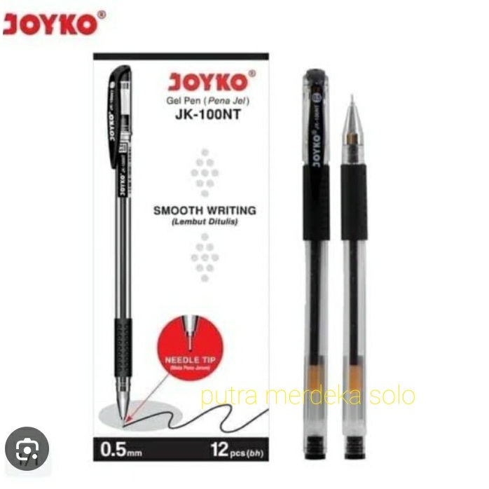 

Ballpoint Gel Smooth Writing, Bolpen Gel, Pulpen Gel Joyko JK-100NT 0.5mm