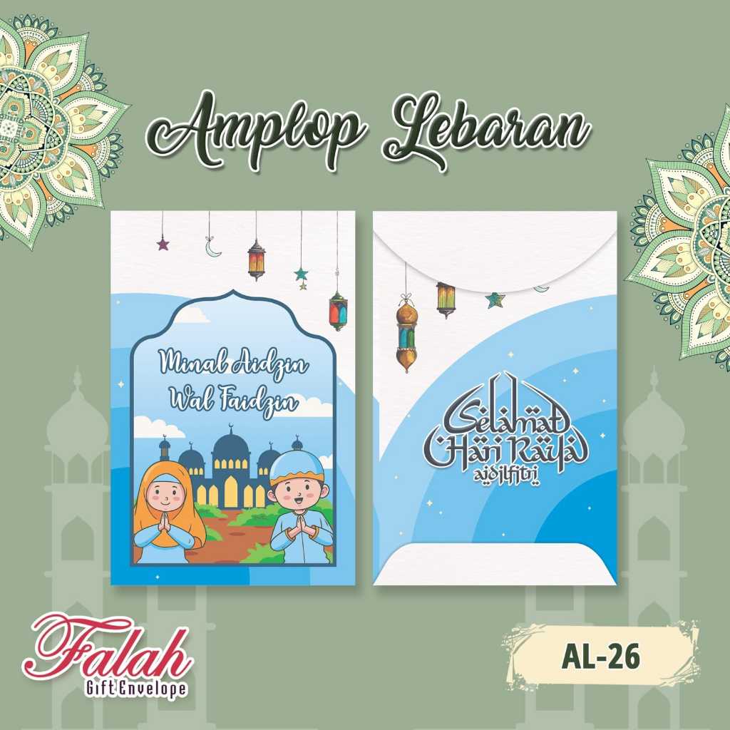 

Amplop Lebaran Falah Kode AL 26 isi 50 lembar / Muat selembaran Uang Tanpa di lipat / Amplop Cantik / Amplop Lucu / Amplop Lebaran