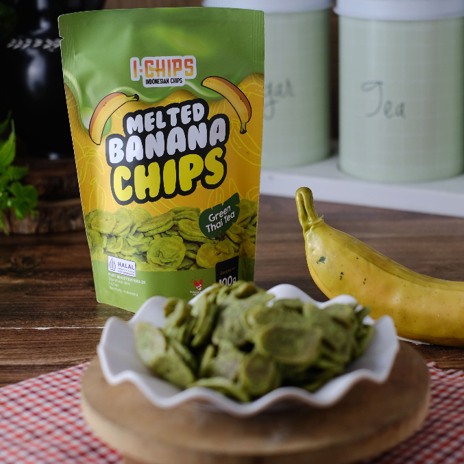 

Keripik Pisang Lumer I-CHIPS rasa Green Thai Tea