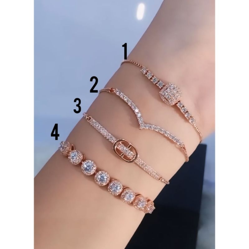 Xuping88 Aneka Gelang Serut Rosegold Lapis Emas Kualitas Premium - Mama Gigi