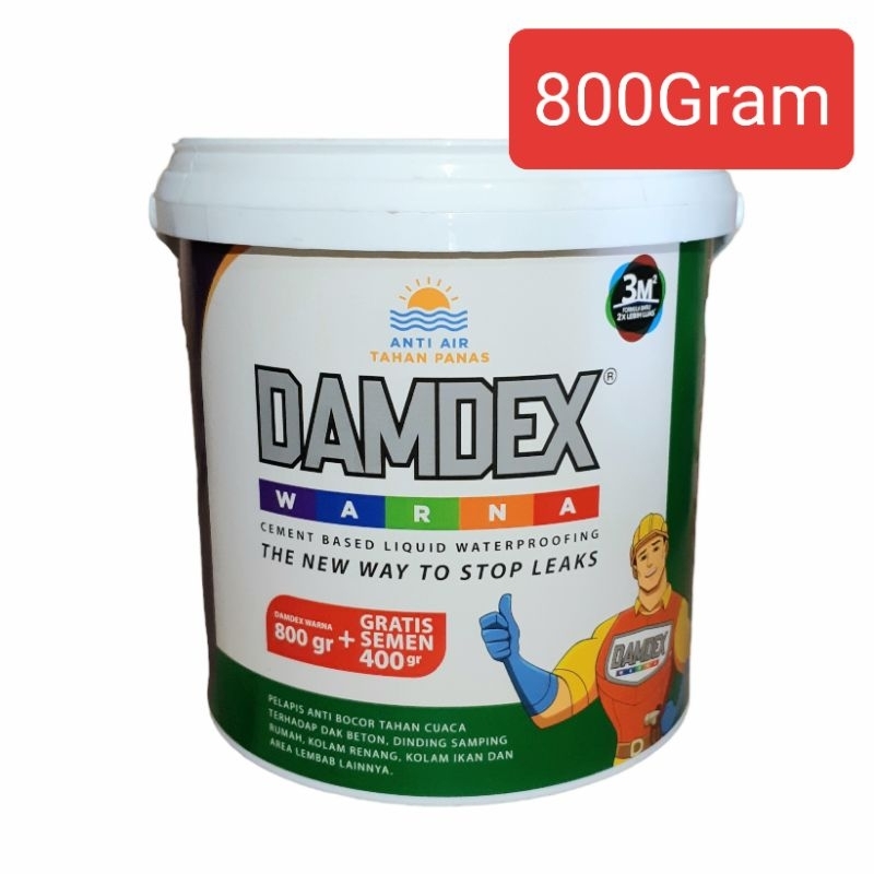 DAMDEX Warna Cat Pelapis Anti Bocor 800gram / Water Proofing 800gram Kolam Ikan Renang DLL