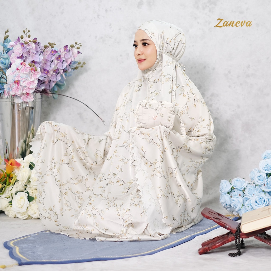 Zaneva x Muslim familly id - Prayer Set 2in1 Batch 1 | Mukena Travel kit 2in1 | Mukena Travel Premiu