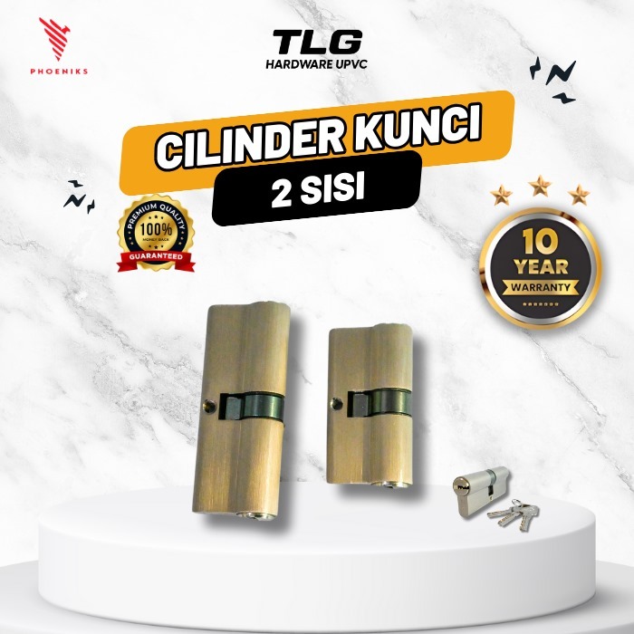 Kunci Silinder 2 Sisi UPVC – Cylinder Double Lock Kunci Ganda Pintu – TLG