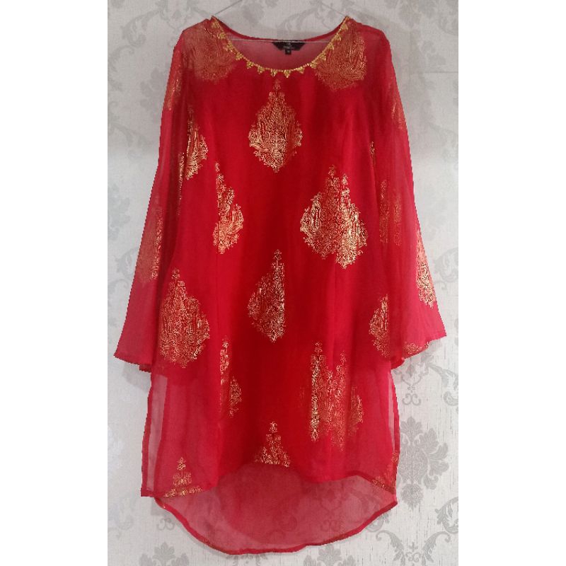 Tunik Sifon Motif Gold