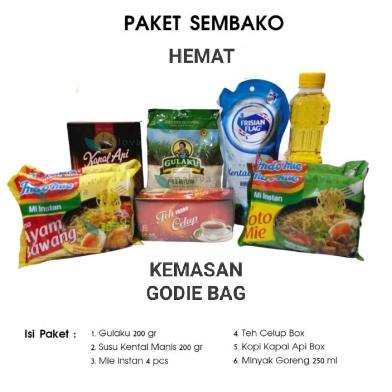 

Paket Sembako hemat Kemasan Godie Bag