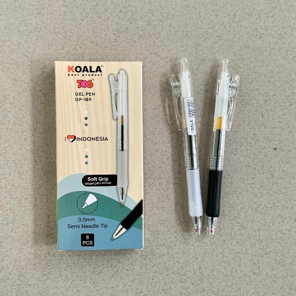 

1 Pcs Gel Pen Cetit Koala GP-189 - Pulpen Soft Grip - Ballpoint Gel Mekanik - Gelpen - Gel Ink Pen Koala Semi Needle Tip 0.5MM