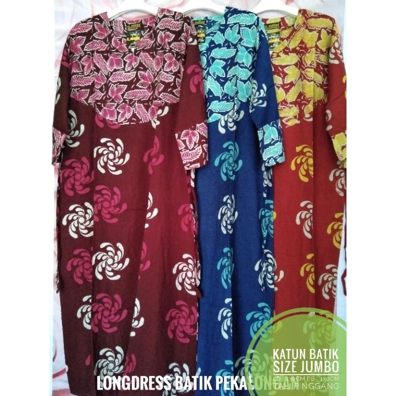 JUMBO Longdress Batik Pekalongan U Marba / Sackdress Batik / Daster Panjang / Daster Batik