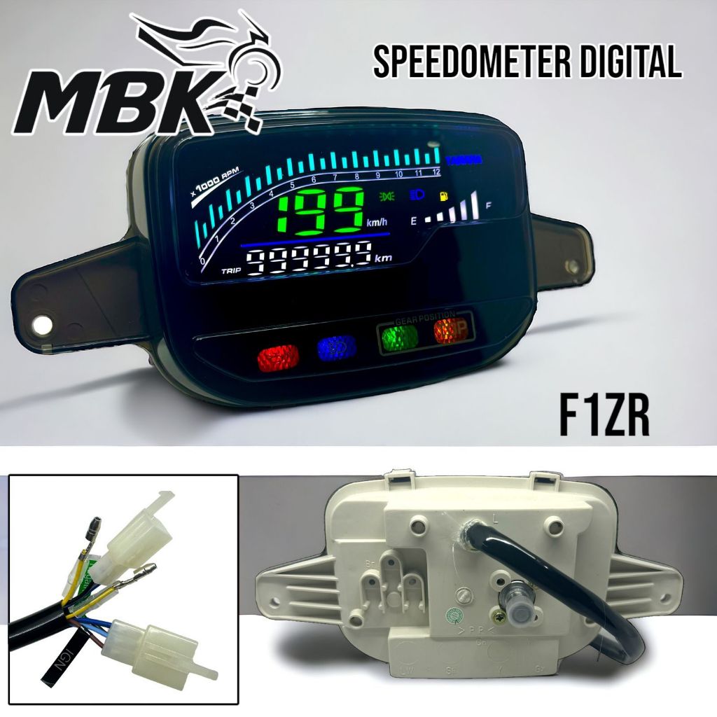 speedometer digital led lcd motor odometer gauge motor FIZ R universal import yamaha dll thailand th