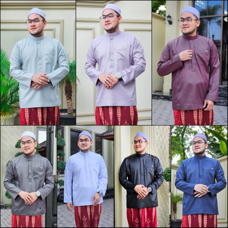 Baju koko abi zidna bahan Saudi bordir
