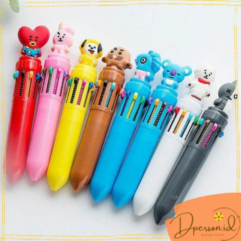 

Pulpen Pena Karakter ARMY 10 Warna Warni Pena Karakter Murah Import Alat Tulis