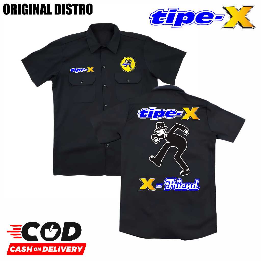 KEMEJA TIPE X/ X FRIENDS/ WORKSHIT PDH CASUAL DISTRO NEW