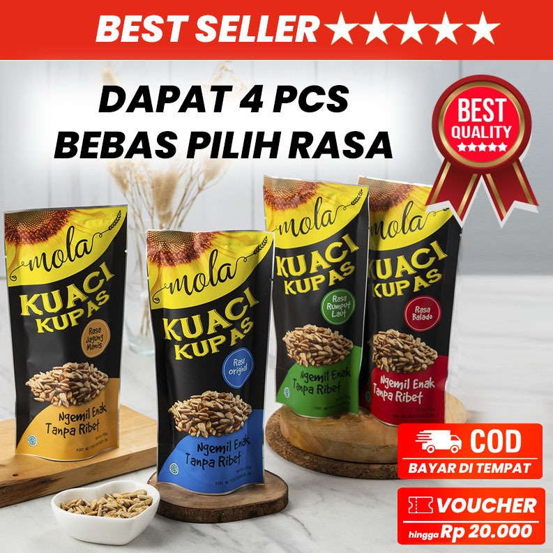 

4 pcs Mola Kuaci Kupas Panggang Murah Bebas Pilih Rasa