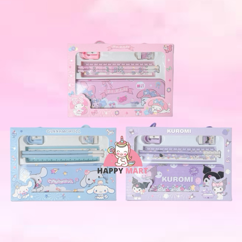 

Kotak pensil set PETIT motif sanrio kuromi / melody / cinnamoroll