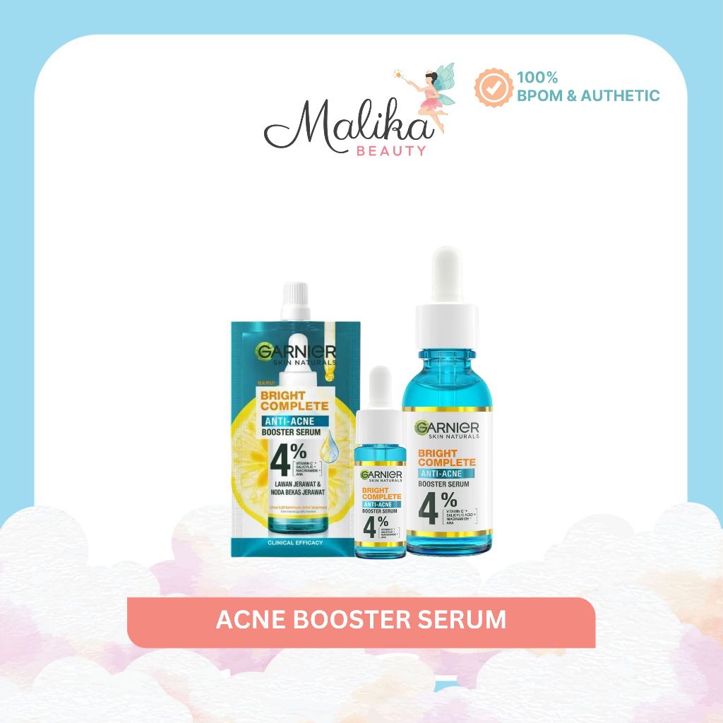 Malika Beauty | GARNIER Acne Booster Serum | Serum Jerawat | Acne Serum