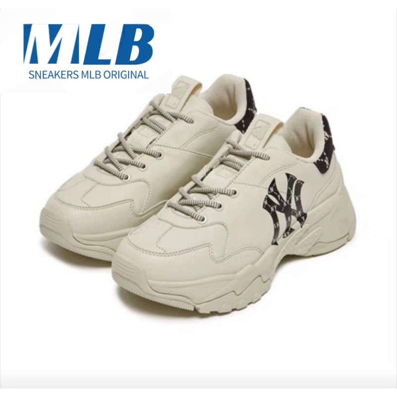 Sepatu MLB Bigball Chunky Runner Classic Monogram NY Yankees / MLB Original