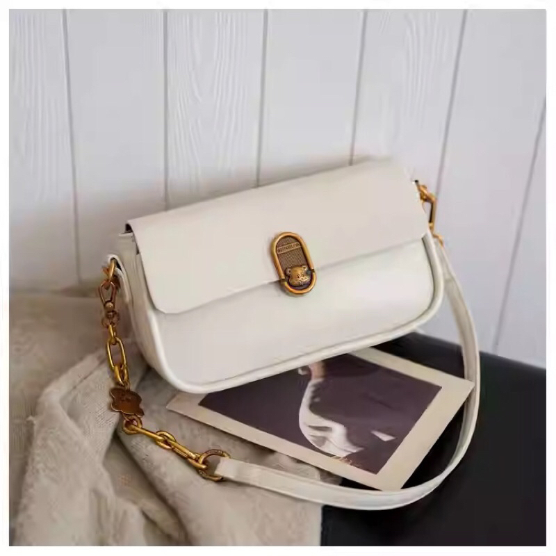 Tas Fashion Selempang Wanita 2 Tali Weiduoliya PUTIH