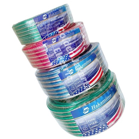 Kabel Serabut Transparan 2x3 2x5 2x8 2x12 Harga Per Roll Hakamitsu Kabel Transparan 3 Yard h Terlari