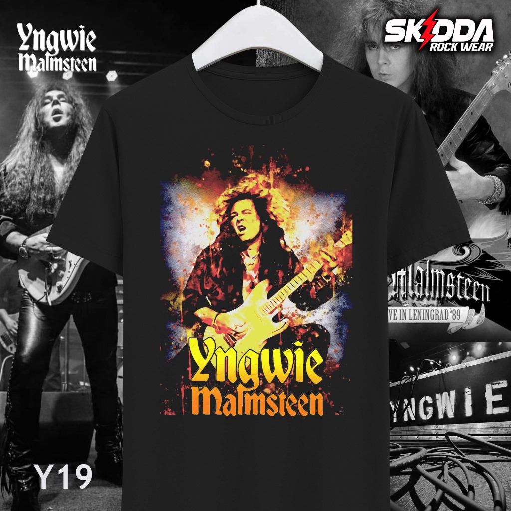 T Shirt Kaos Band Rock YNGWIE MALMSTEEN - 01 - Premium Black NSA