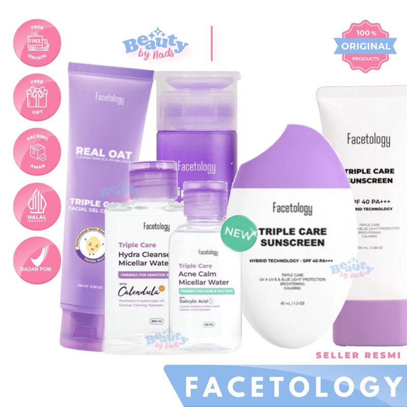 BEAUTYBY.NADS | FACETOLOGY SUNSCREEN TRIPLE CARE FOR OILY & ACNE SKIN TINTED VARE SUNSCREEN FACETOLO