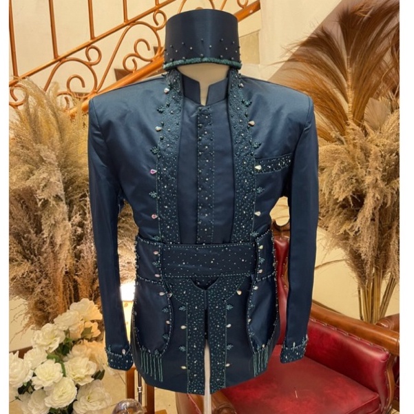 ART B53J Beskap pengantin sunda  Beskap pengantin putih  Beskap pengantin premium  Basofi pengantin 