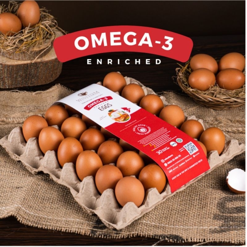 

Wins Farm | Telur Ayam Omega 1 Tray isi 30 butir FREE SALMONELLA