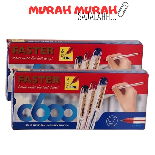 

Faster Ballpoint /Pulpen C600 , 0.7mm isi 12 pcs