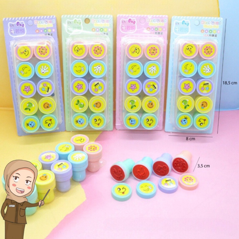 

Stempel Reward Anak Nilai Guru/STAMPEL Lucu Emoticon