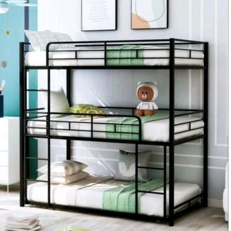 Ranjang Besi Single 1 Tingkat 2 Susun 3 Dipan Bunkbed Kuat Murah Bisa Request Costum