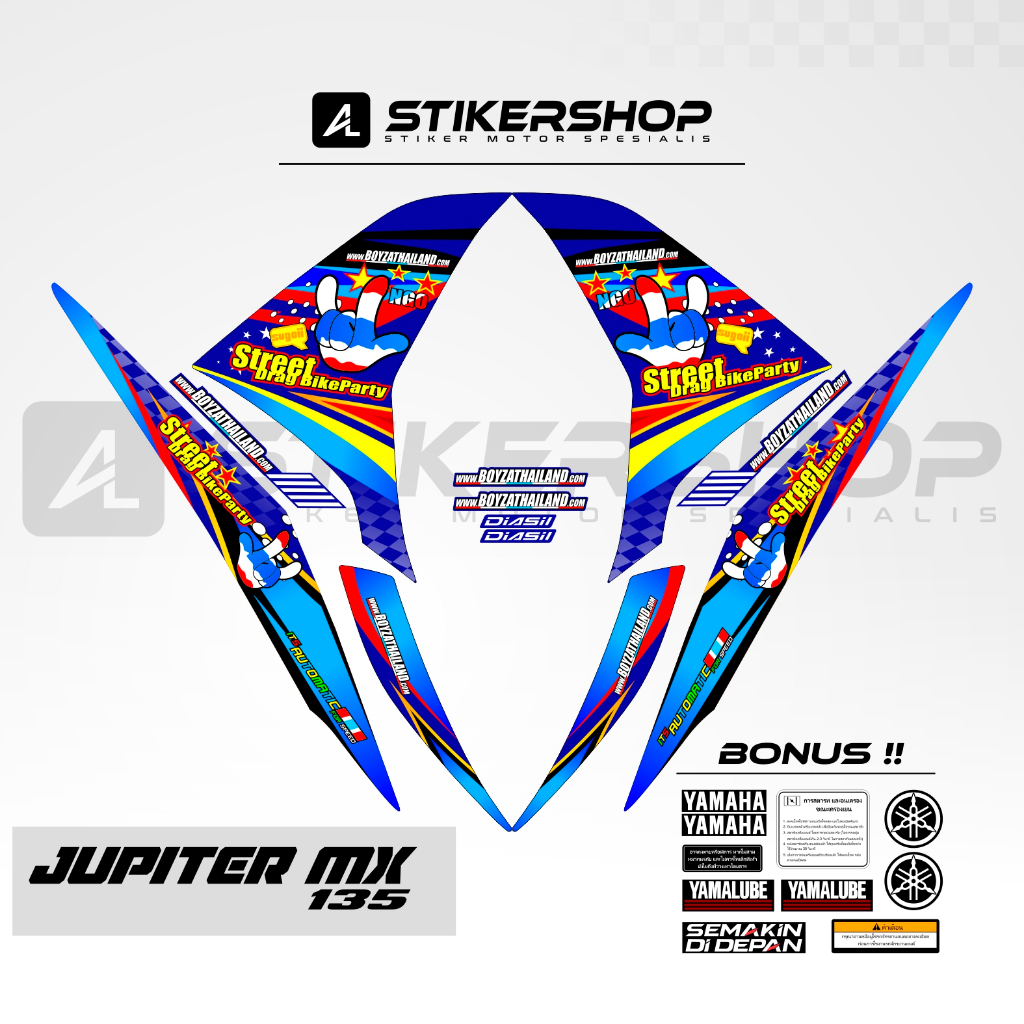 STRIPING JUPITER MX 135 LC EXCITER 135 2010 - 2015 GRAFIS VARIASI 031