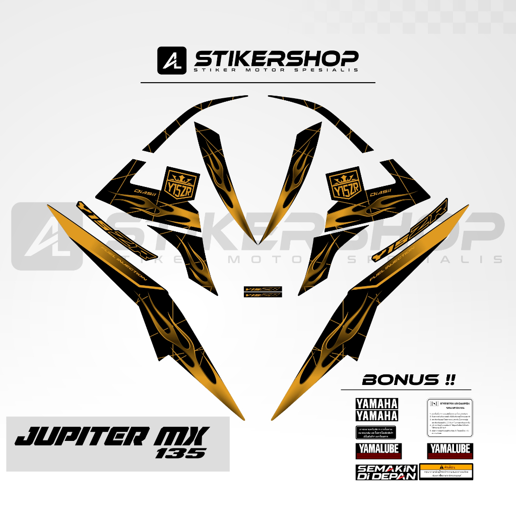 STRIPING JUPITER MX 135 LC EXCITER 135 2010 - 2015 GRAFIS VARIASI 039