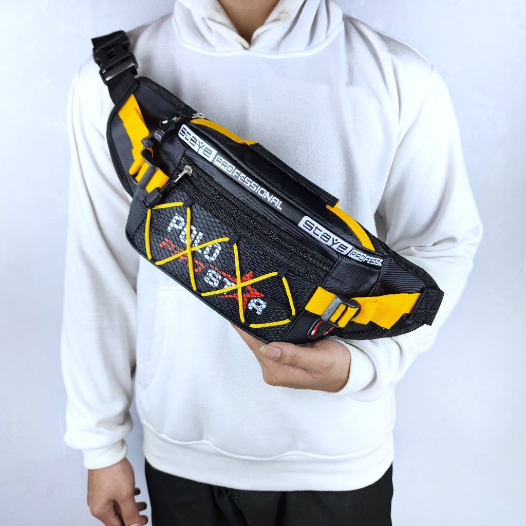 Tas Selempang Terbaru Bahan Nilon Parasut Original Polo Prostar Waistbag Pria Tas Pria