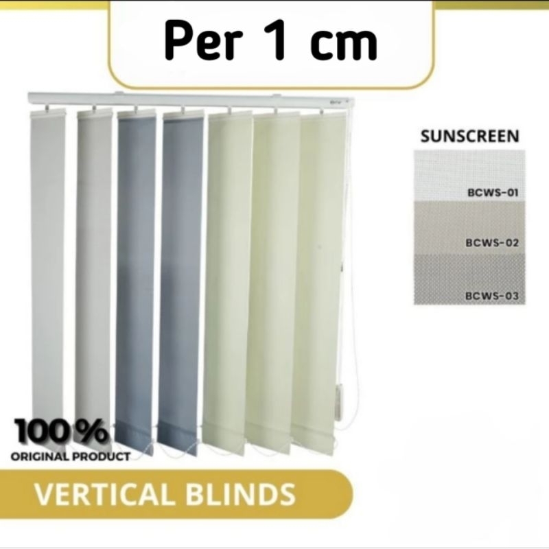 Vertical Blind Sunscreen - Tirai Tarik Jendela Custom Termurah