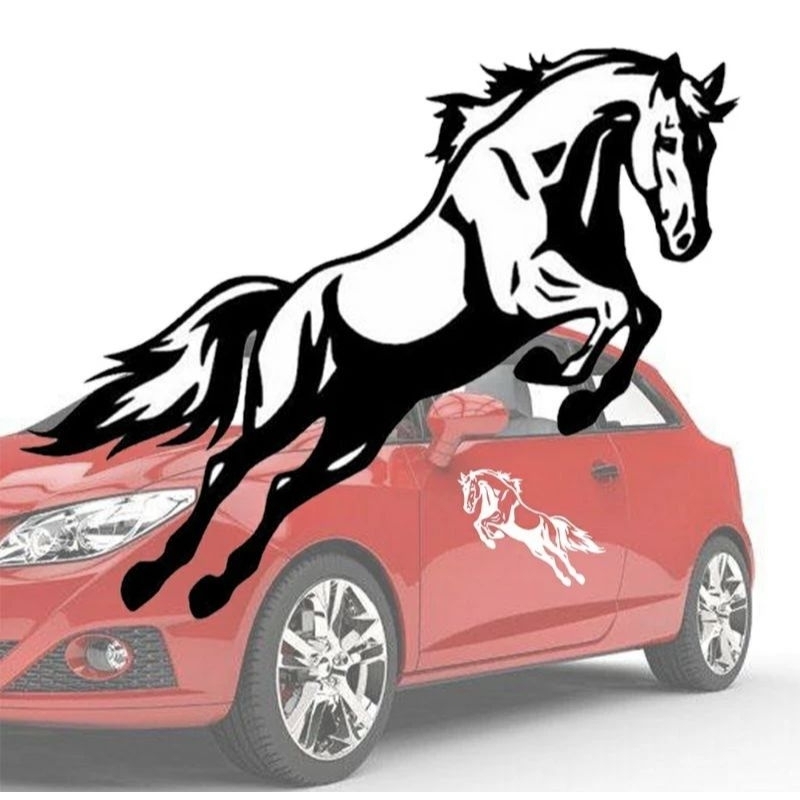 Cutting Stiker Mobil/Motor Kuda/Sticker Body Mobil/Motor Gambar Kuda