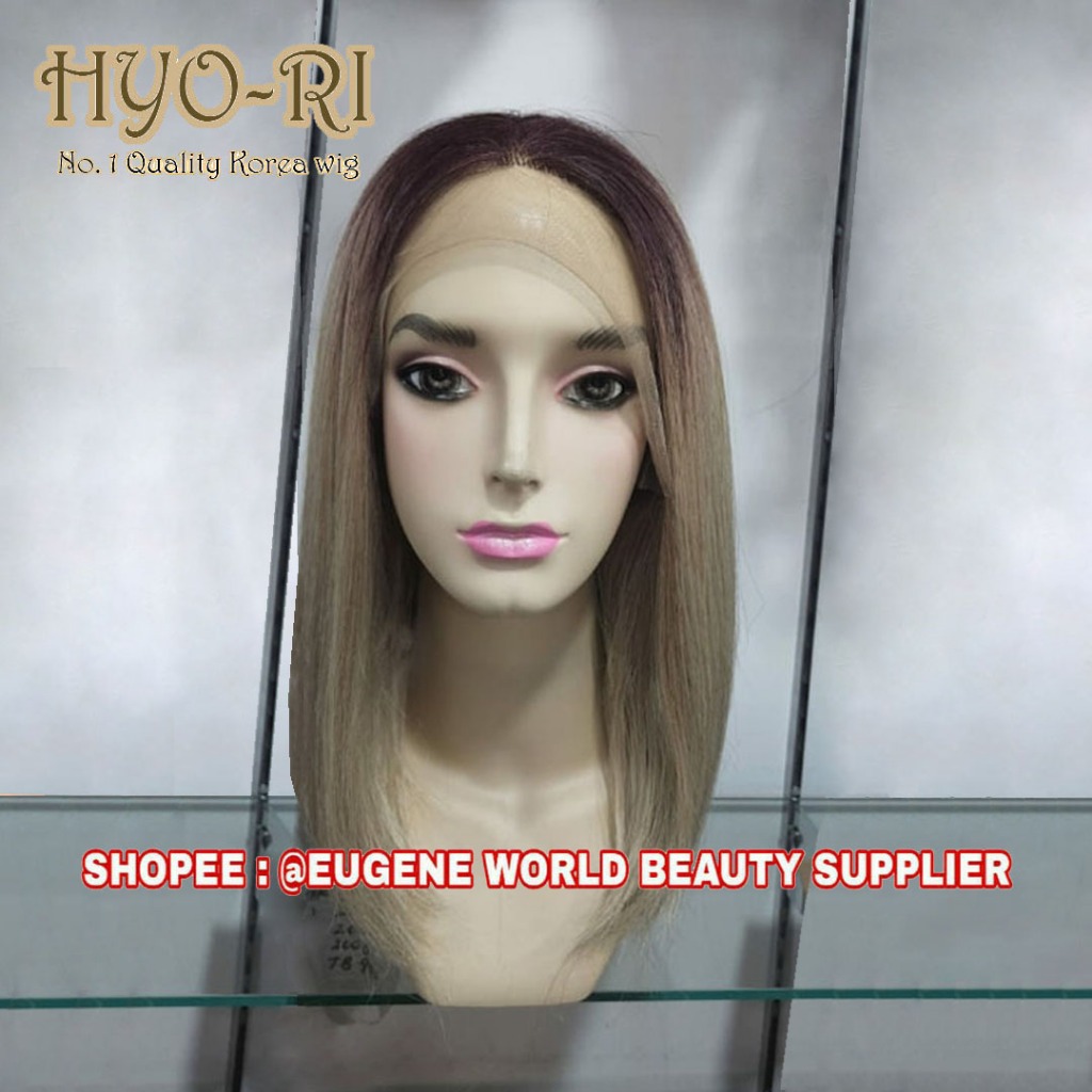 HYO-RI WIG : RAMBUT PALSU FRONT LACE WIG HALF LACE FULL WIG LACE WIG CEWE CEWEK WANITA PENDEK LURUS 