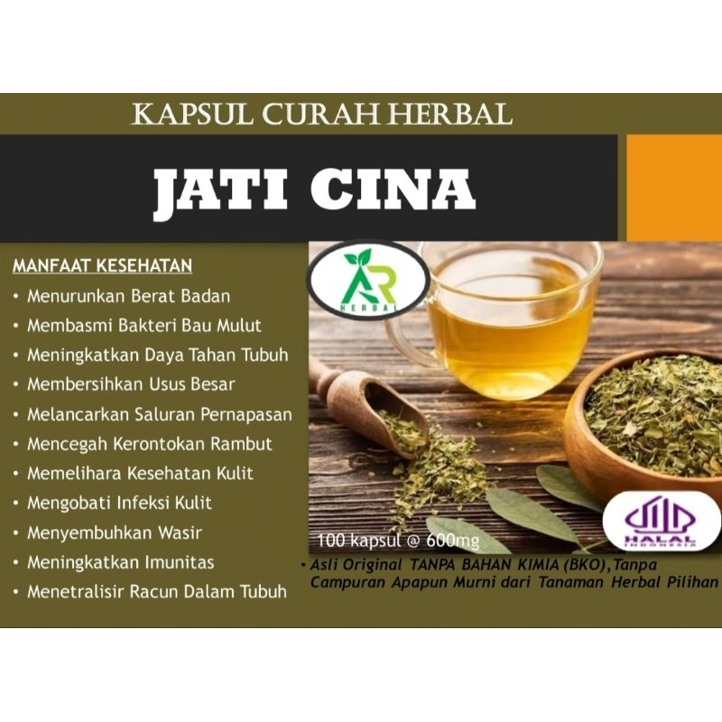 Kapsul JATI CINA Kapsul Herbal Curah | Herbal Sembelit | Herbal Diet